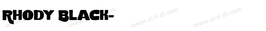 Rhody Black字体转换